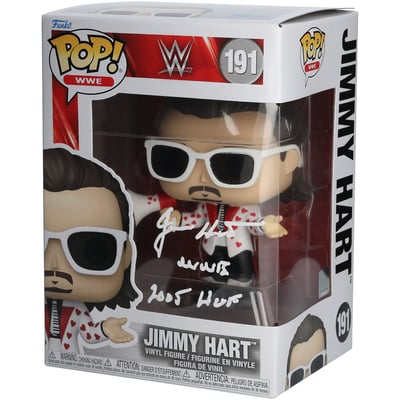Jimmy Hart Autographed #191 Funko Pop! Figurine with "WWE HOF 2005" Inscription