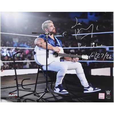 Joe Hendry WWE Autographed 16" x 20" RAW Debut Concert Photograph with "RAW Debut 4/27/26" Inscription