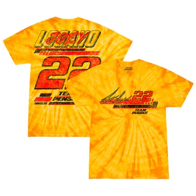  Joey Logano Classic Ink Tie-Dye 2-Spot T-Shirt - Yellow