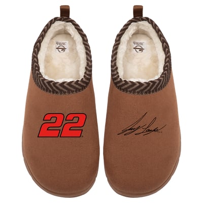Joey Logano ISlide Unisex Number & Signature Mission Slippers - Brown