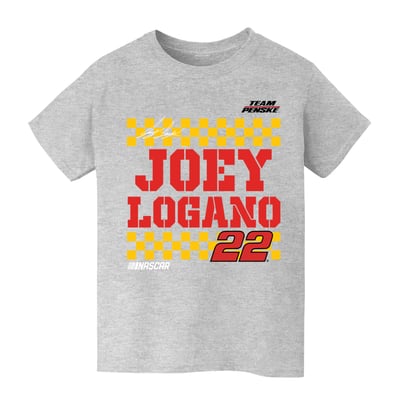 Joey Logano Vive La Fete Youth Driver T-Shirt - Gray