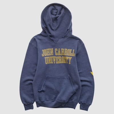 John Carroll University Blue Streaks 2000s Hooded Pullover Sweatshirt - Navy - XXS by Fanatics Real Vintage