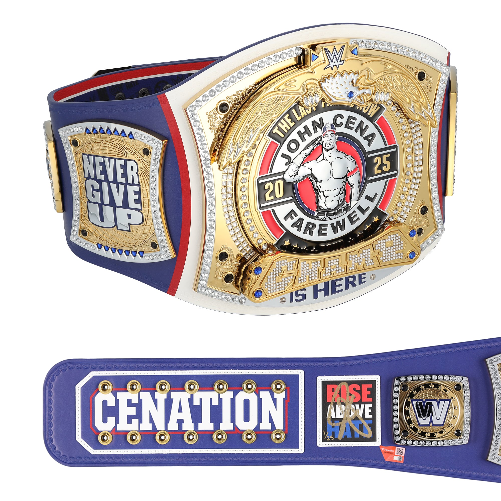 John Cena Autographed Farewell Tour 2025 SummerSlam Replica Title Belt ...