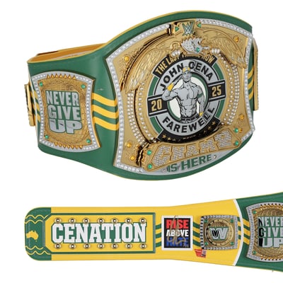 John Cena WWE Autographed 2025 Farewell Tour Perth Replica Title Belt - Limited Edition #1/25