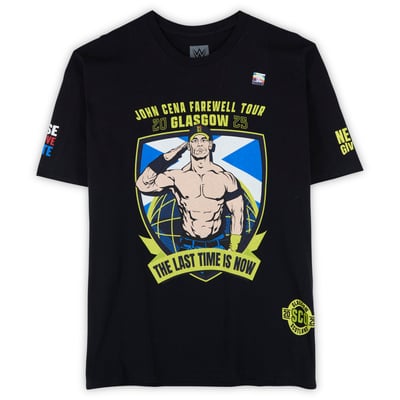 John Cena WWE Event-Worn T-Shirt from RAW on Netflix March 24, 2025 in Glasgow, Scotland - Worn Backstage