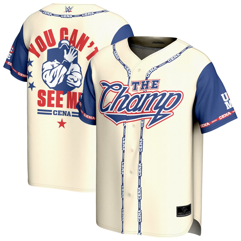 John Cena ProSphere The Champ Baseball Jersey - Cream