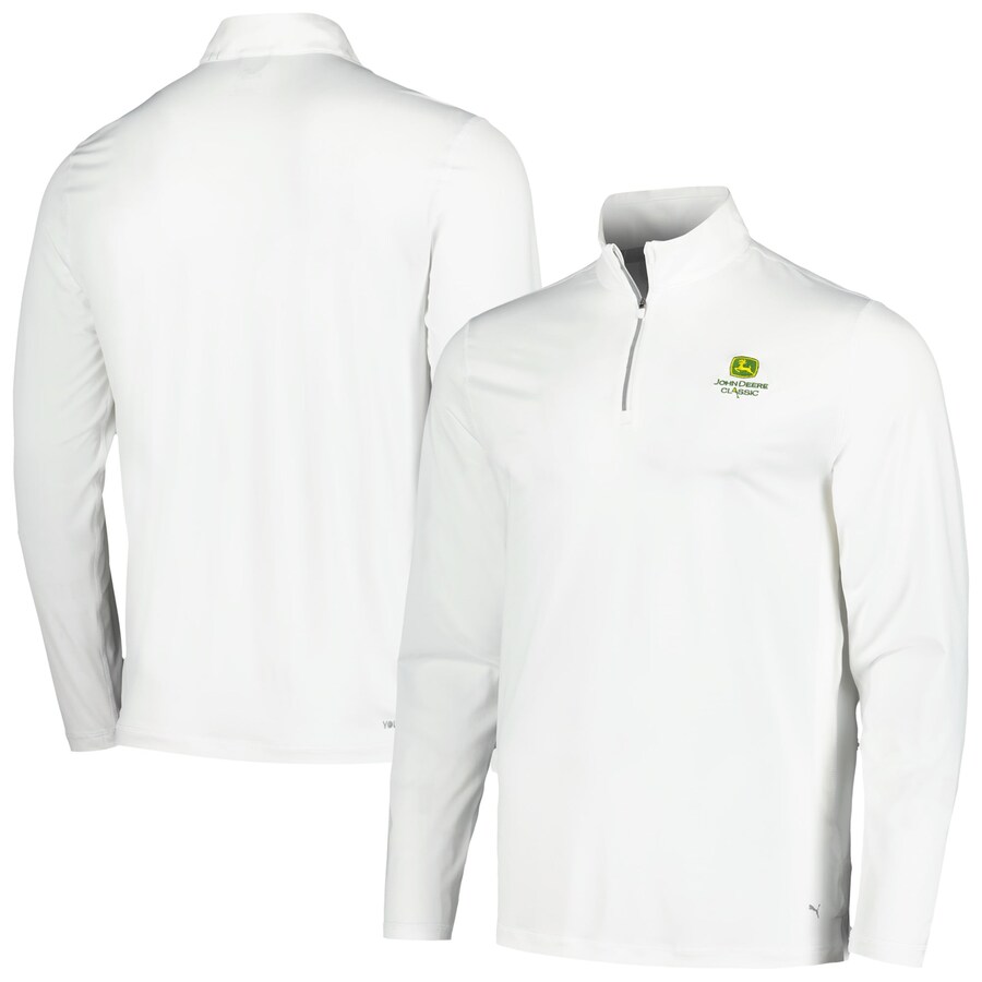 Puma John Deere Classic White YouV Quarter-Zip Top
