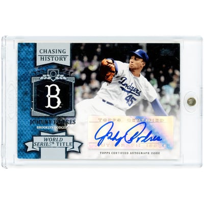 Johnny Podres Brooklyn Dodgers Autographed 2013 Topps Chasing History #CHA-JPO Card