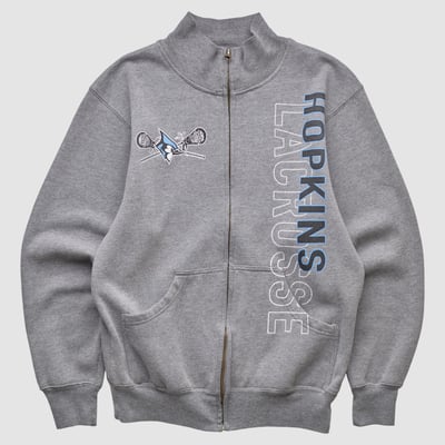 Johns Hopkins Blue Jays Jansport 2000s Full Zip Sweatshirt - Heather Gray - XXS by Fanatics Real Vintage