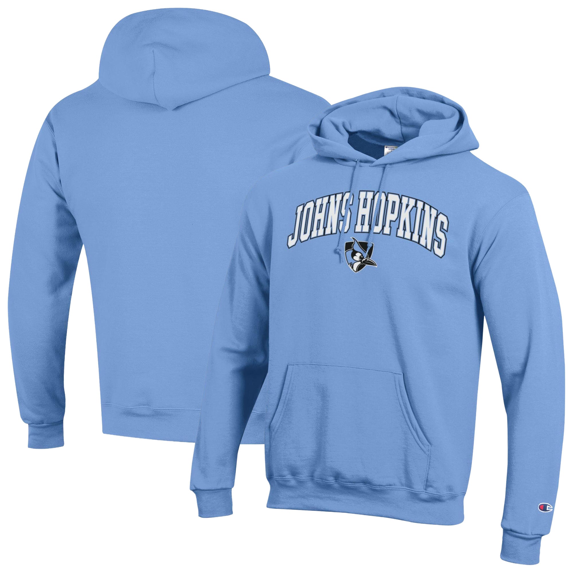 Champion Johns Hopkins Blue Jays Light Blue Powerblend Hoodie