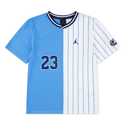 Jordan Brand Youth Colorblock Playoff Game Jersey T-Shirt - Blue/White