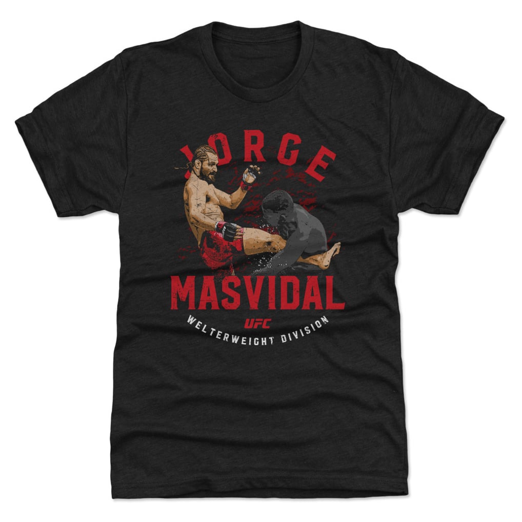  Jorge Masvidal Body Kick Premium Tri-Blend T-Shirt - Black