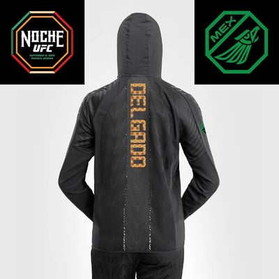 Jose Miguel Delgado Women's UFC Zenith by Venum Authentic Fight Night Noche Full-Zip Walkout Hoodie - Black
