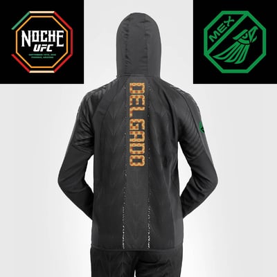 Jose Miguel Delgado Women's UFC Zenith by Venum Authentic Fight Night Noche Full-Zip Walkout Hoodie - Black