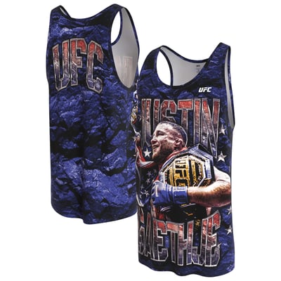Justin Gaethje ProSphere UFC Lightweight Champion Tank Top - Blue