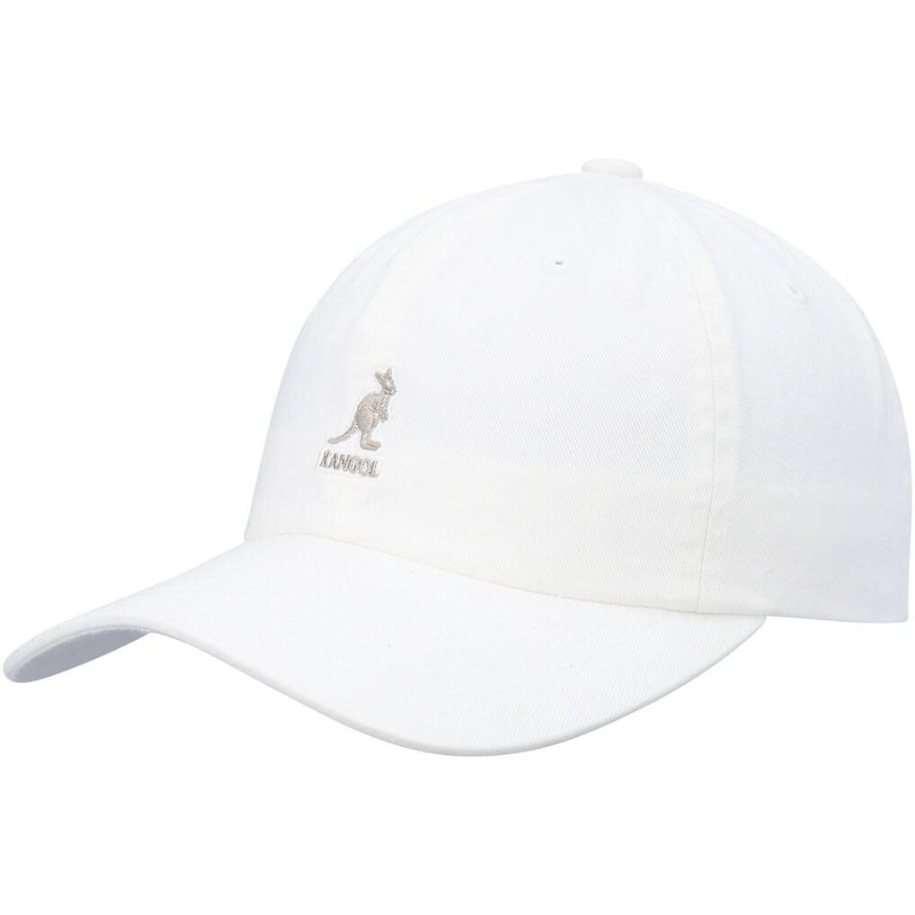 Kangol Washed Baseball Adjustable Hat - White