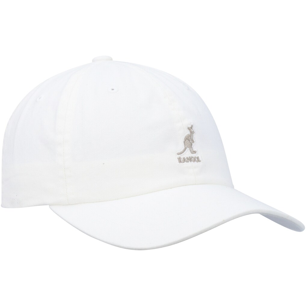 Kangol Washed Baseball Adjustable Hat - White