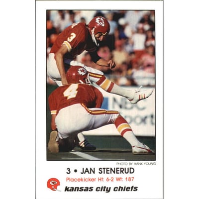 1980 Chiefs Police #3 Jan Stenerud SP