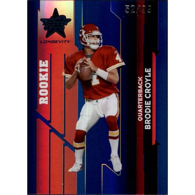 2006 Leaf Rookies and Stars Longevity Target Sapphire Parallel #202 Brodie Croyle