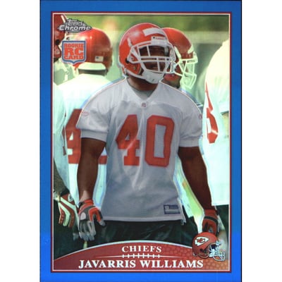 2009 Topps Chrome Blue Refractors #TC162 Javarris Williams