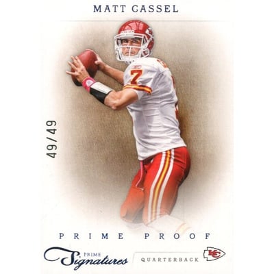 2011 Prime Signatures Prime Proof Blue #118 Matt Cassel