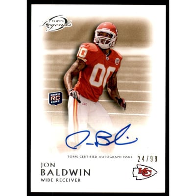 2011 Topps Legends Rookie Autographs Bronze #RAJB Jon Baldwin