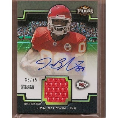 2011 Topps Triple Threads Autographed Unity Relics Sepia #TTUAR11 Jon Baldwin