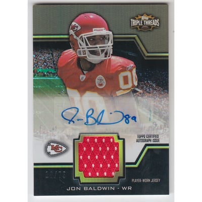 2011 Topps Triple Threads Autographed Unity Relics Sepia #TTUAR12 Jon Baldwin