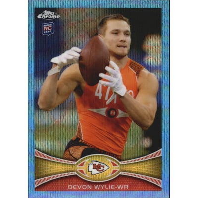 2012 Topps Chrome Blue Wave Refractors #BW118 Devon Wylie