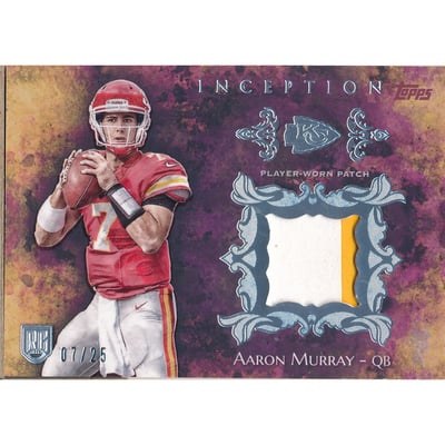 2014 Topps Inception Rookie Relics Patch Magenta #RPAU Aaron Murray