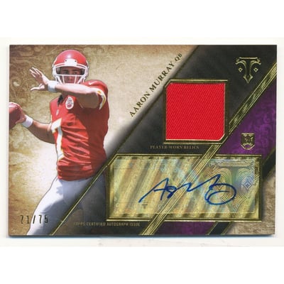 2014 Topps Triple Threads Rookie Autograph Relics Purple #TTRAR61 Aaron Murray