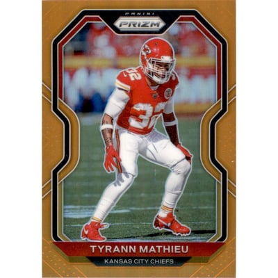 2020 Panini Prizm Prizms Orange #127 Tyrann Mathieu