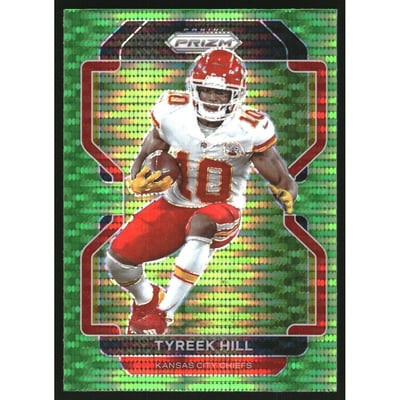 2021 Panini Prizm Prizms Neon Green Pulsar #187 Tyreek Hill