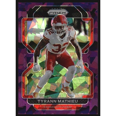 2021 Panini Prizm Prizms Purple Ice #194 Tyrann Mathieu