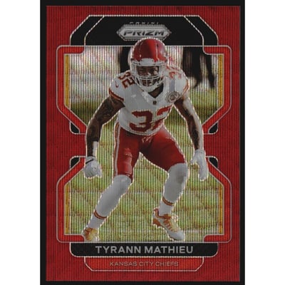 2021 Panini Prizm Prizms Red Wave #194 Tyrann Mathieu