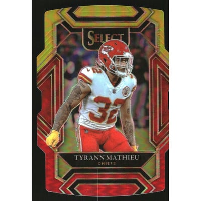 2021 Select Prizm Red and Yellow Die Cut #218 Tyrann Mathieu