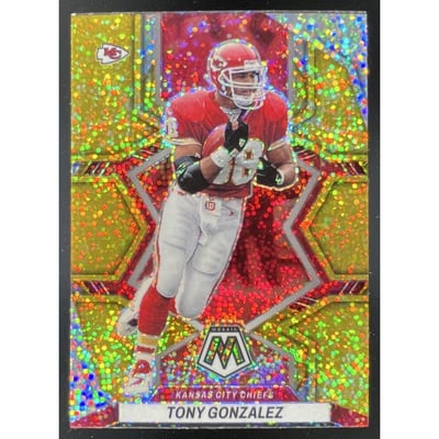 2022 Panini Mosaic Sparkle Gold SSP #100 Tony Gonzalez