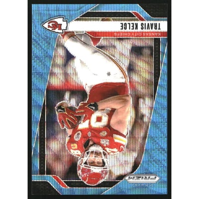 2024 Panini Prizm Prizms Blue Wave #140 Travis Kelce