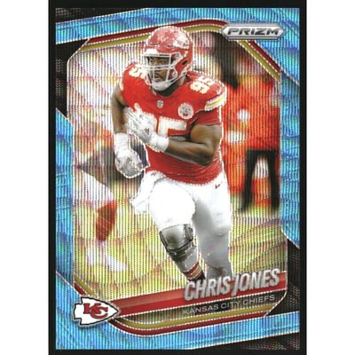 2025 Panini Prizm Prizms Blue Wave #113 Chris Jones