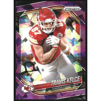 2025 Panini Prizm Prizms Purple Ice #67 Travis Kelce
