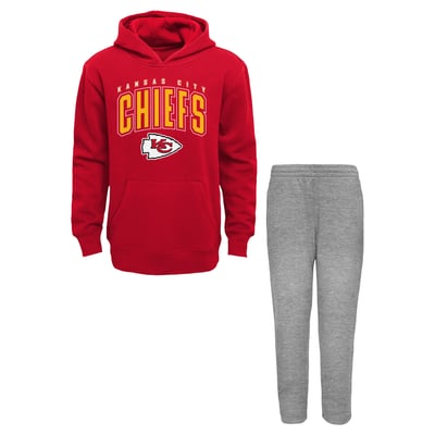 Kansas City Chiefs Outerstuff Infant Step By Step Hoodie & Pants Set - Red/Gray
