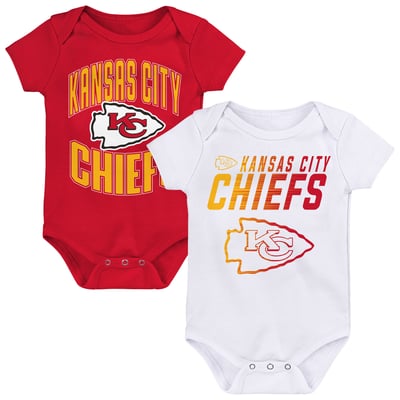 Kansas City Chiefs Outerstuff Infant Snuggle Blitz 2-Pack Bodysuit Set - Red/White