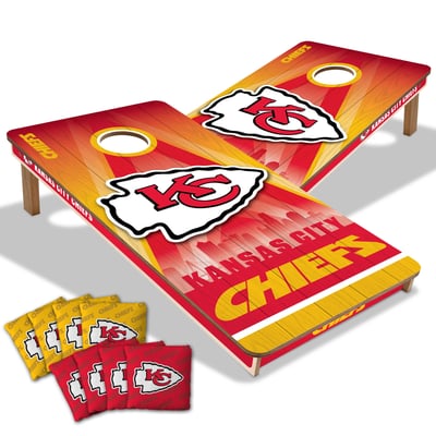 Kansas City Chiefs 2' x 4' City Scape Wood Cornhole Game with Bags