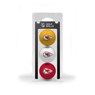 Kansas City Chiefs 3-Pack Multi-Colored Team Golf Ball Set