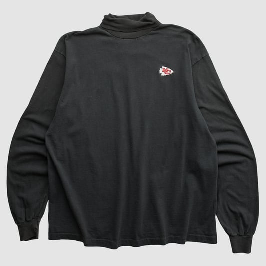 Kansas City Chiefs Fruit of the Loom 90s Long Sleeve T-shirt - Black - XL by Fanatics Real Vintage