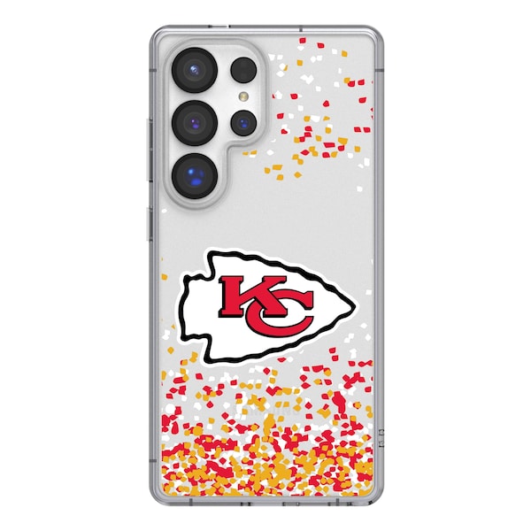 Kansas City Chiefs Galaxy Clear Case with Confetti Design Kansas City Chiefs Galaxy Clear Case with Confetti Design