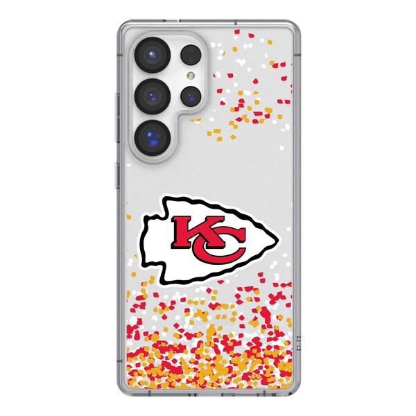 Kansas City Chiefs Galaxy Clear Case with Confetti Design