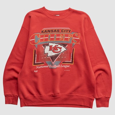 Kansas City Chiefs Home Team Advantage 1994 Pullover Sweatshirt - Red - M by Fanatics Real Vintage