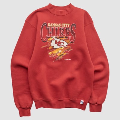 Kansas City Chiefs Logo 7 1995 Pullover Sweatshirt - Red - Yth L by Fanatics Real Vintage