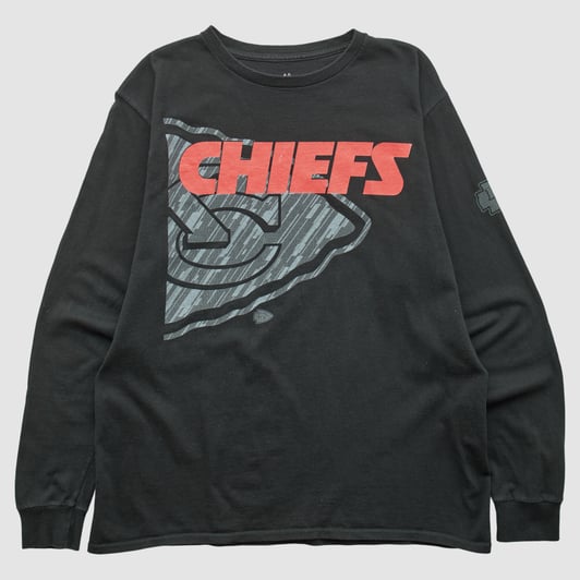 Kansas City Chiefs Majestic 2010s Long Sleeve T-shirt - Black - L by Fanatics Real Vintage